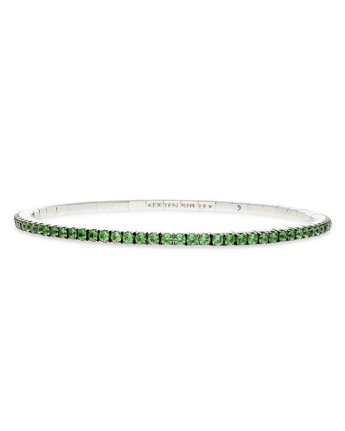 商品EXTENSIBLE|18K White Gold Tsavorite Stretch Tennis Bracelet,价格¥39759,第1张图片