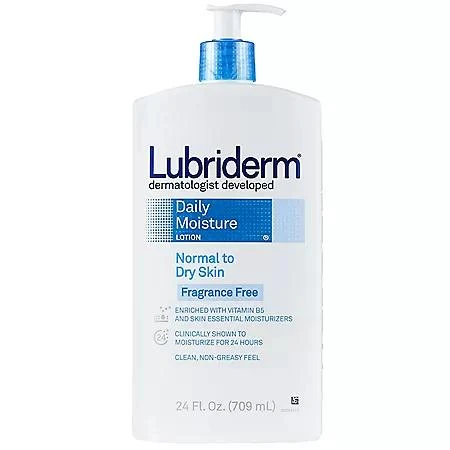 商品Lubriderm|Lubriderm Daily Moisture Body Lotion, Fragrance-Free, 24 oz., 2 pk.,价格¥117,第4张图片详细描述