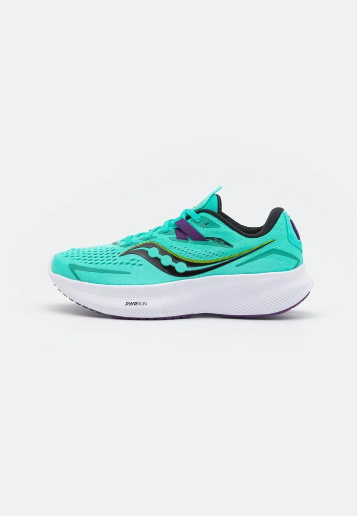 商品Saucony|Women's Ride 15 Running Shoes - Wide Width In Cool/acid,价格¥833,第1张图片