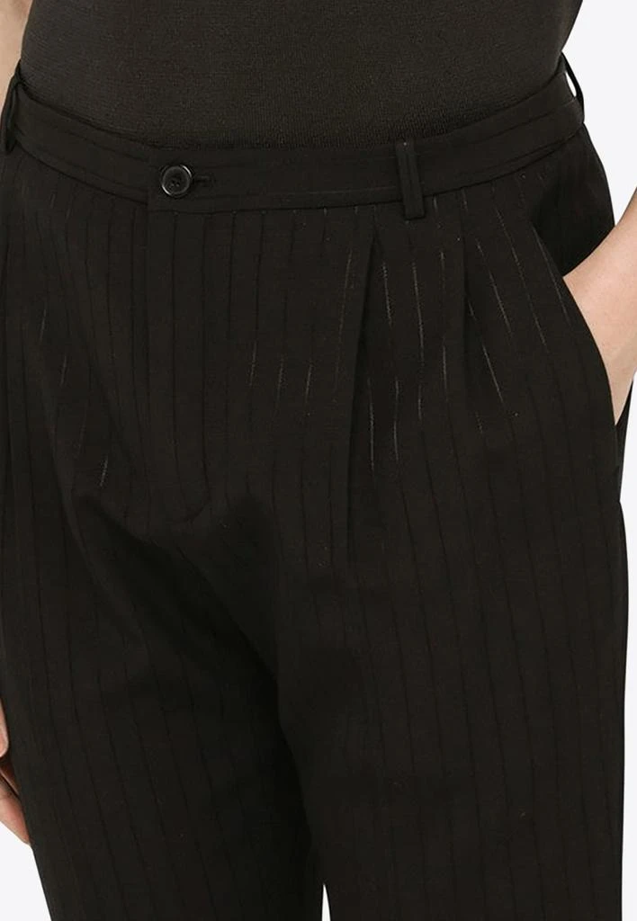 商品Yves Saint Laurent|Pinstripe Straight-Leg Tailored Pants,价格¥6716,第5张图片详细描述