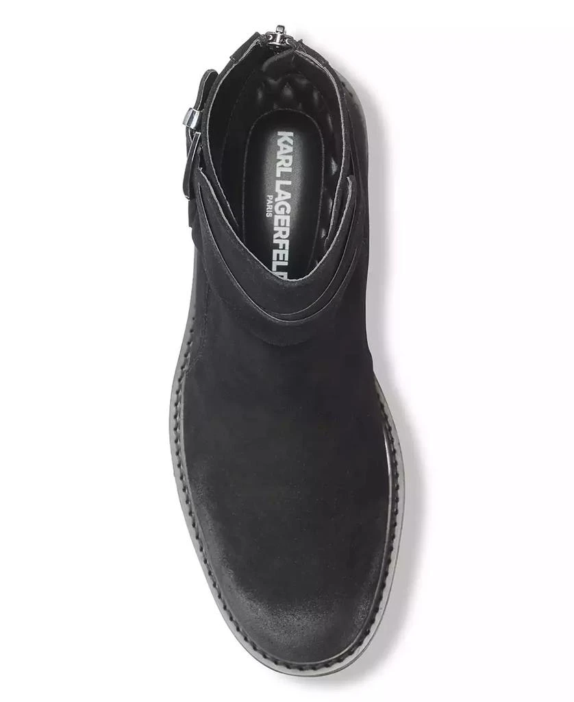 商品Karl Lagerfeld Paris|Karl Lagerfeld Men's Suede Harness Tire Tread Sole Boot,价格¥1929,第4张图片详细描述