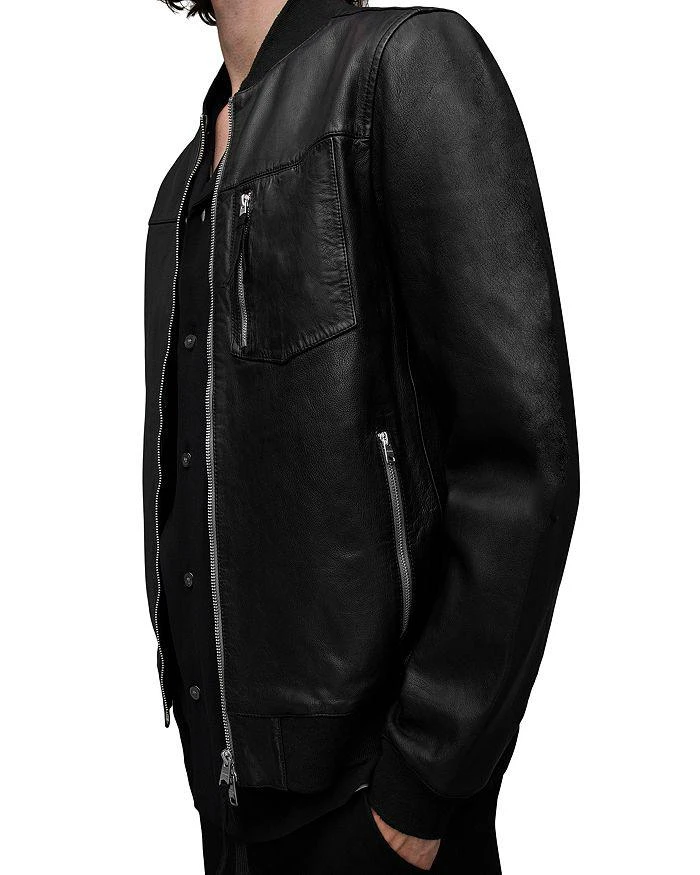 商品ALL SAINTS|Tyro Leather Full Zip Bomber Jacket ,价格¥3581,第5张图片详细描述