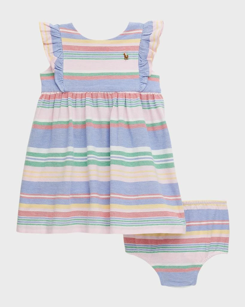 商品Ralph Lauren|Girl's Oxford Mesh Stripe Dress, 3M-24M,价格¥98,第1张图片