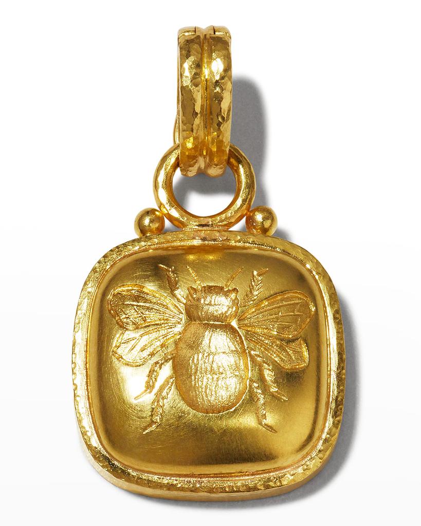 Elizabeth Locke | 19k Cushion Gold Bee Pendant 30018.19元 商品图片