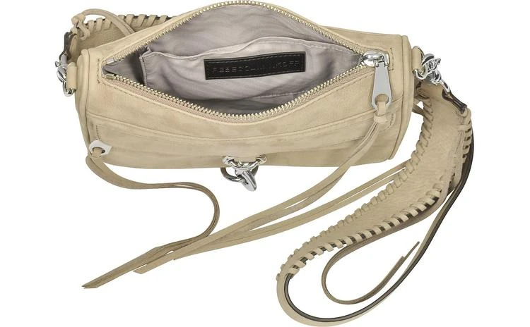 商品Rebecca Minkoff|迷你 M.A.C. 砂岩色正绒面革斜挎包配吉他带,价格¥1098,第4张图片详细描述