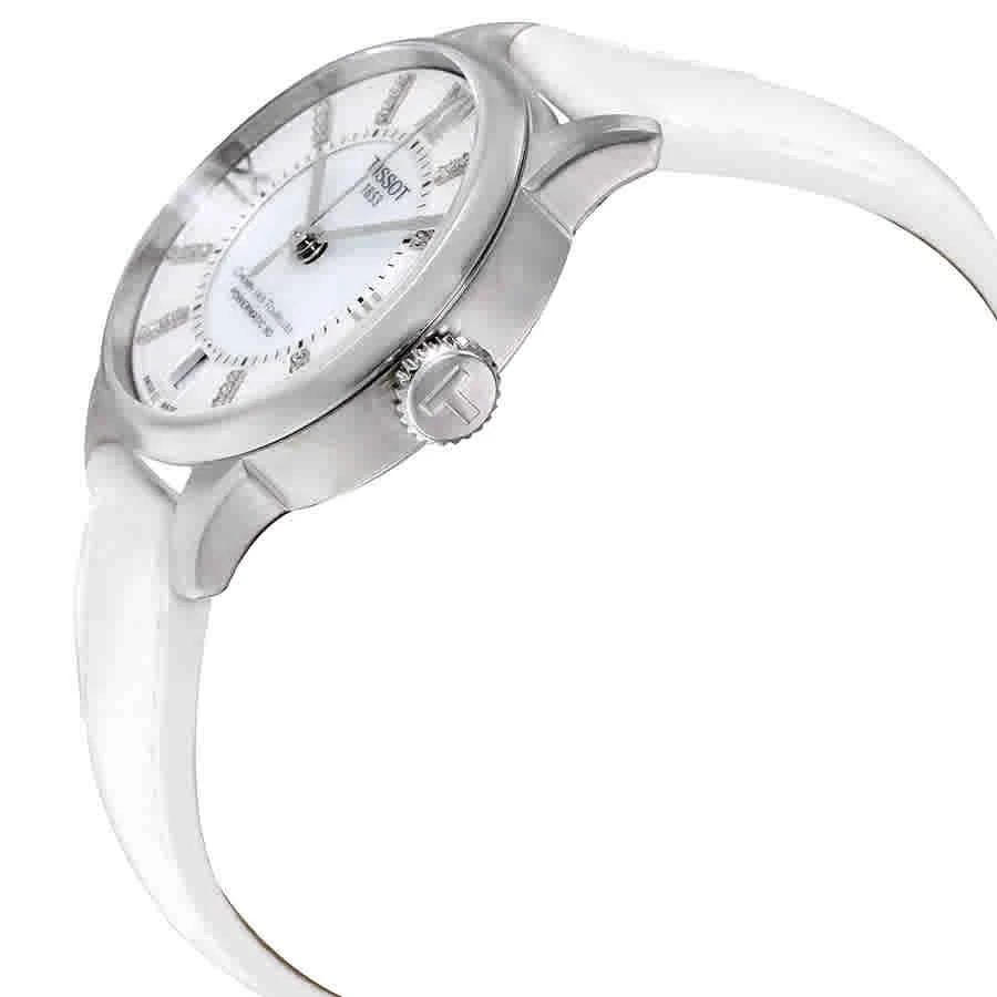 商品Tissot|女士机械手表Powermatic 80机芯 白色真皮表带 T099.207.16.116.00,价格¥2203,第2张图片详细描述