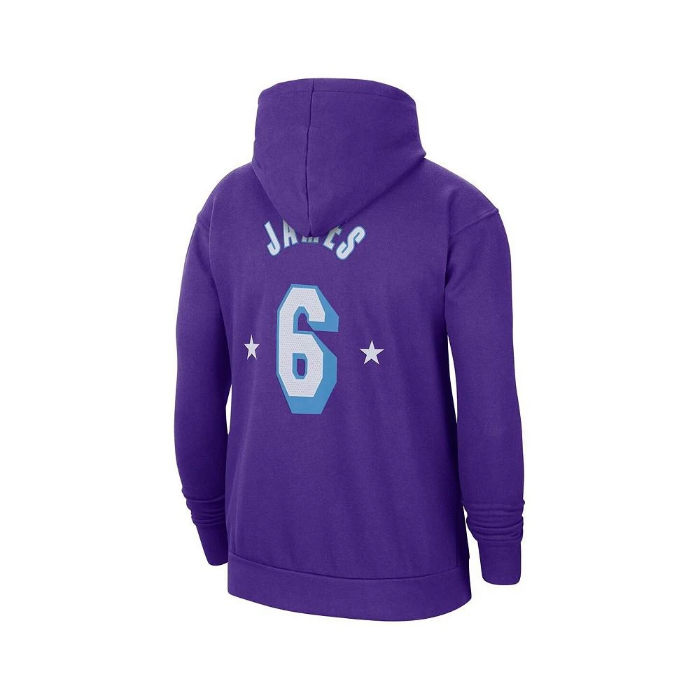商品NIKE|Men's Lebron James Purple Los Angeles Lakers 2021/22 City Edition Name and Number Pullover Hoodie,价格¥446,第3张图片详细描述
