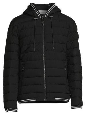 商品Calvin Klein|Faux Fur Lined Hooded Puffer Jacket,价格¥573,第7张图片详细描述