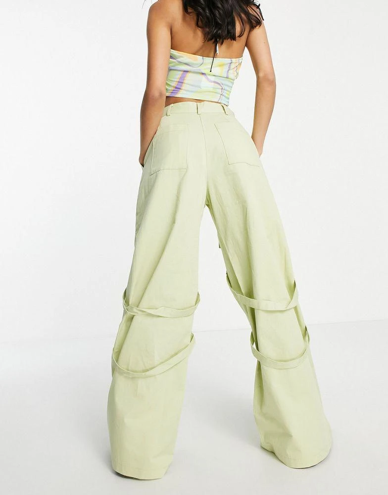 商品The Ragged Priest|The Ragged Priest extreme wide leg skater Y2K cargo trousers,价格¥630,第4张图片详细描述