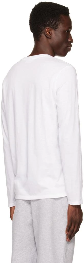 商品Lacoste|White V-Neck Long Sleeve T-Shirt,价格¥293,第3张图片详细描述