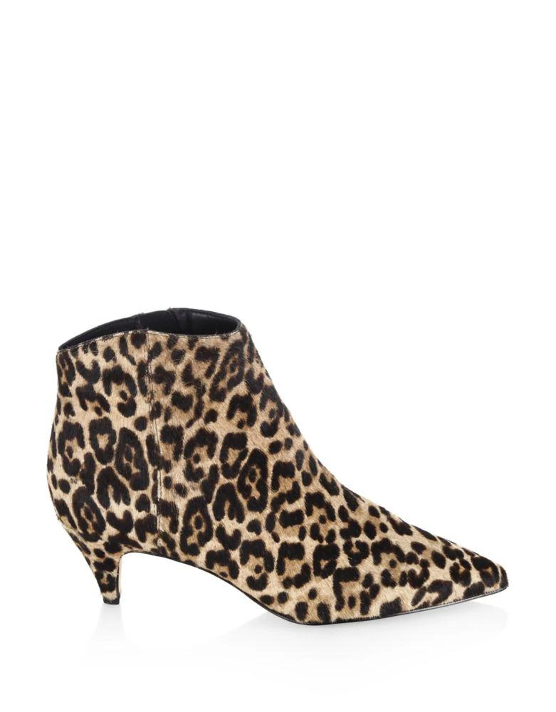 Kinzey Leopard-Print Calf-Hair Kitten Heel Booties 商品
