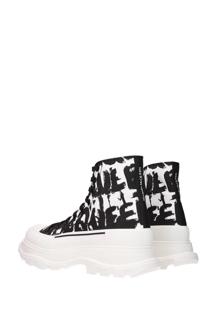 商品Alexander McQueen|Ankle Boot Fabric White Black,价格¥4438,第4张图片详细描述