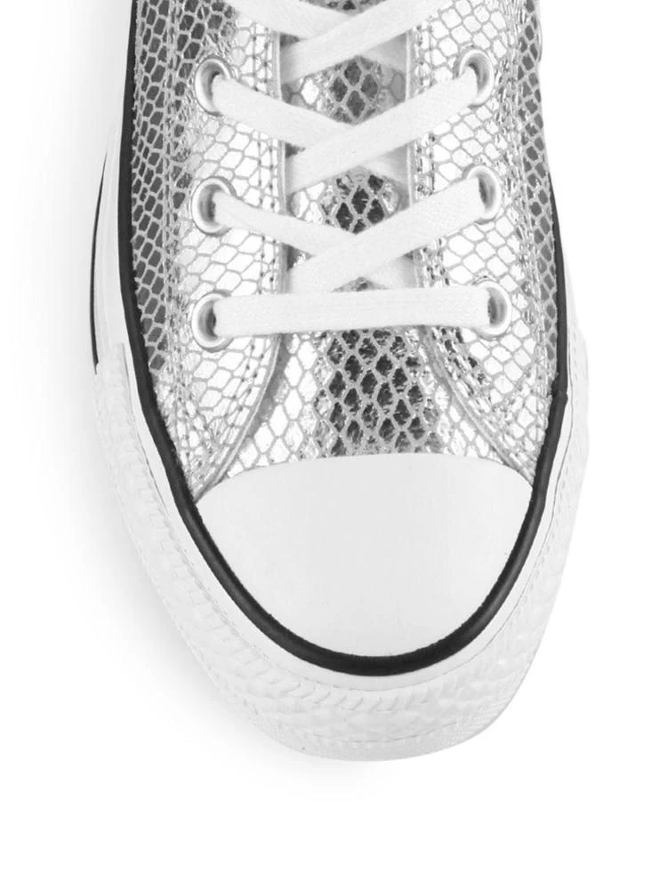 商品Converse|Chuck Taylor All-Star Snake-Print Metallic Leather High-Top Sneakers,价格¥446,第3张图片详细描述