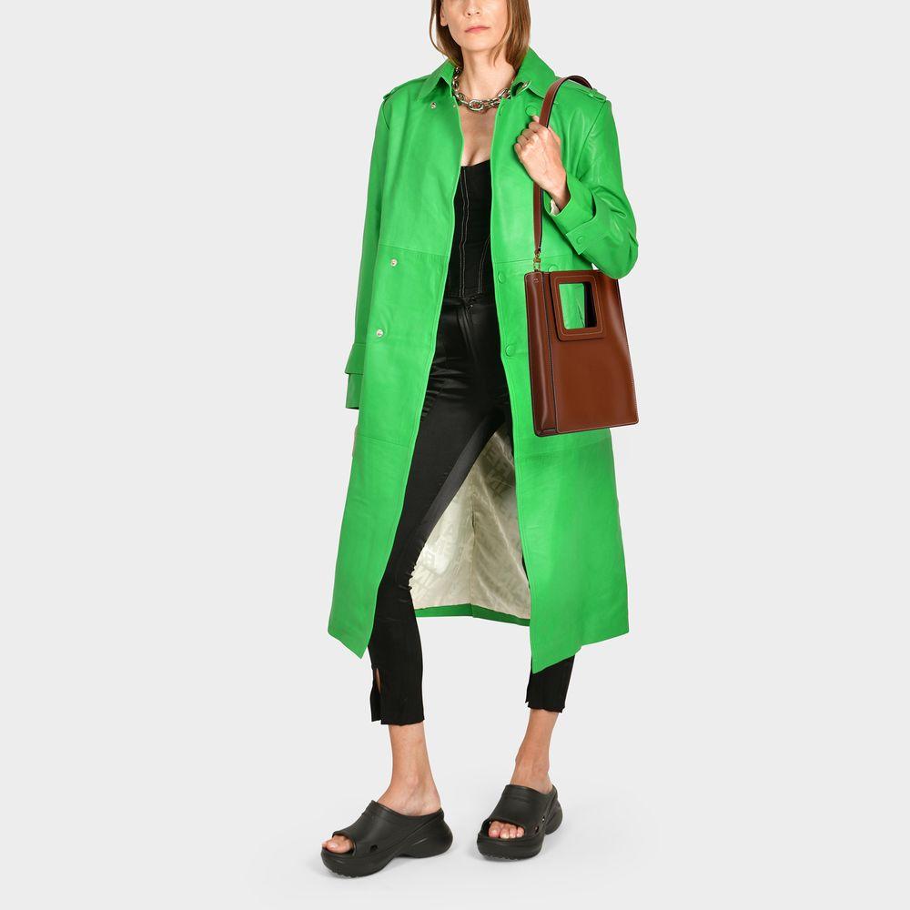 Shirley Tall Leather Tote Bag in Beige Leather商品第5张图片规格展示