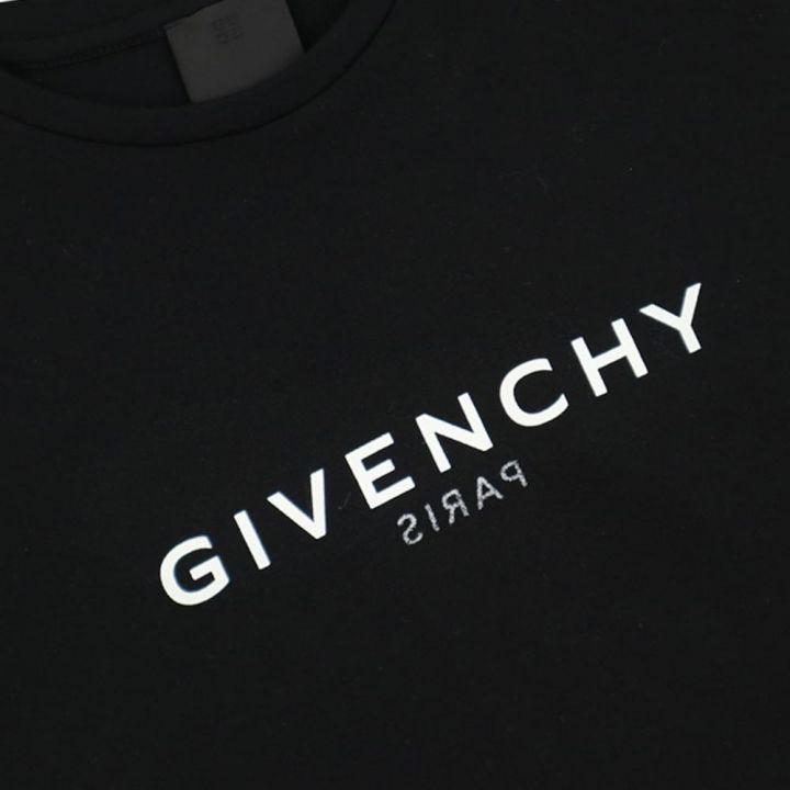 商品Givenchy|Girls Reverse Logo T Shirt Black,价格¥950-¥1130,第4张图片详细描述