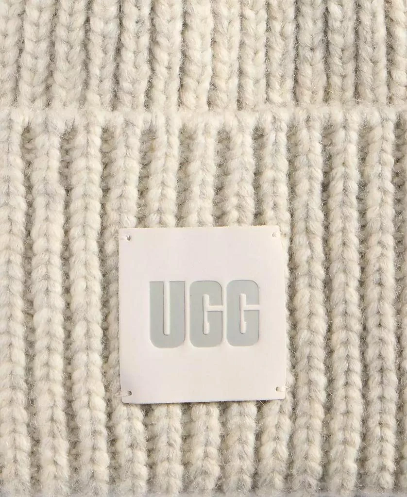 Women's Chunky Rib-Knit Logo-Patch Beanie 商品