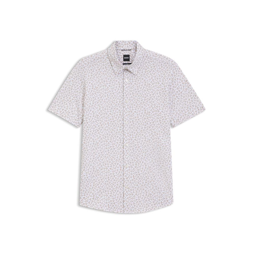 Camicia slim fit stampata in jersey di misto cotone image 2