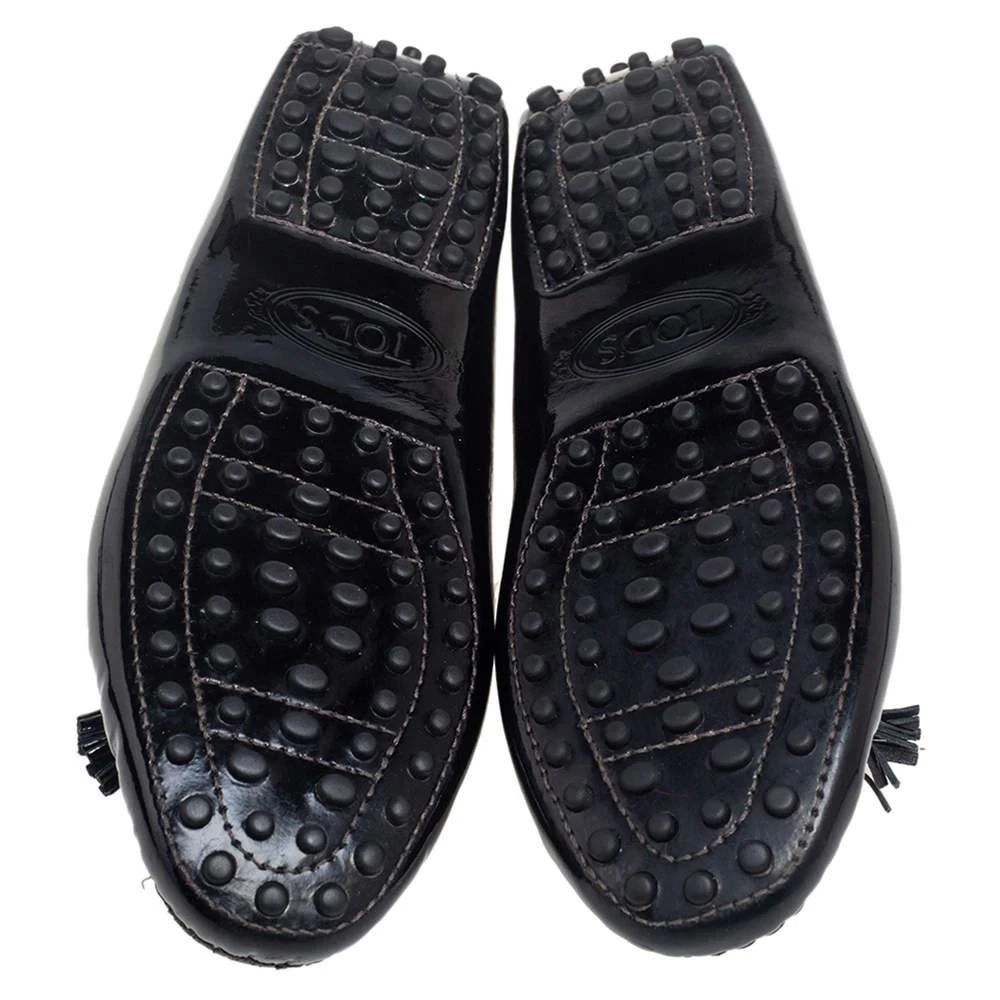 Tod's Black Patent Leather Bow Slip On Loafers Size 35.5 商品