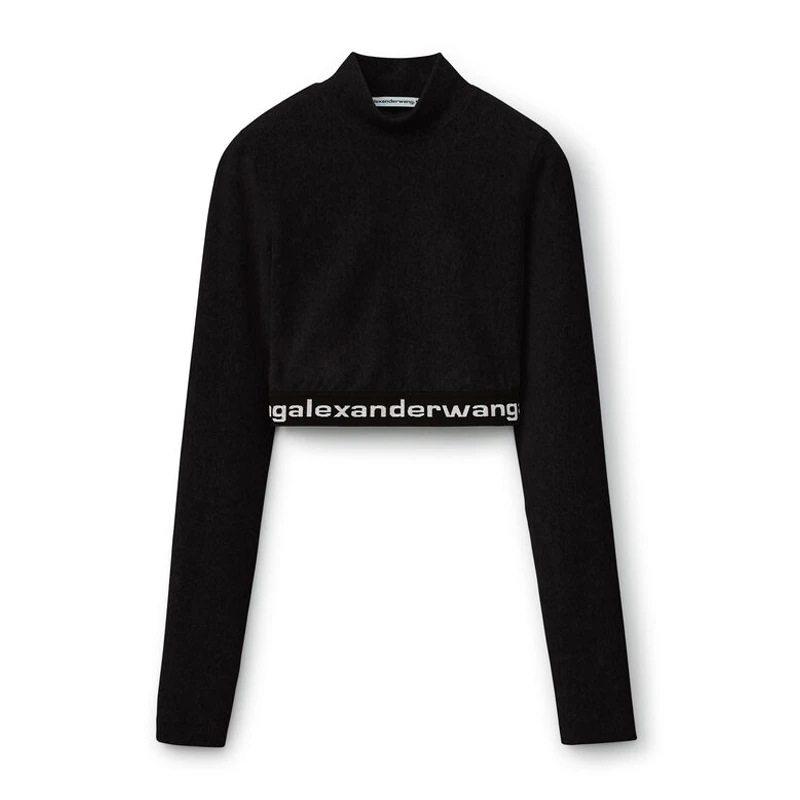 商品Alexander Wang|ALEXANDER WANG 黑色女士T恤 4CC2201130-001,价格¥1699,第1张图片