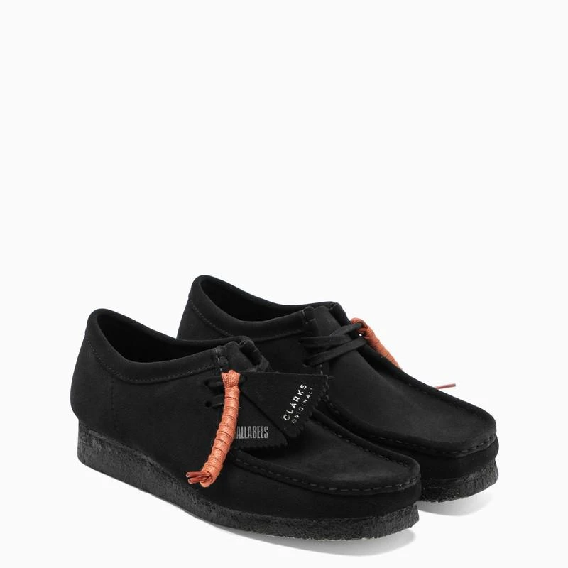 商品Clarks|Black suede low derby shoes,价格¥835,第2张图片详细描述