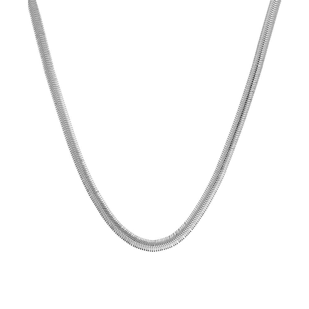 商品Essentials|Silver Plate or Gold Plate Delicate Snake 20" Chain Necklace,价格¥66,第1张图片