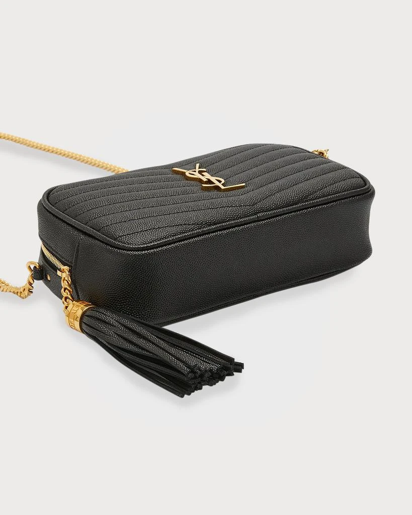 Lou Mini Camera Bag in Grained Quilted Leather with Tassel and Gold Hardware 商品