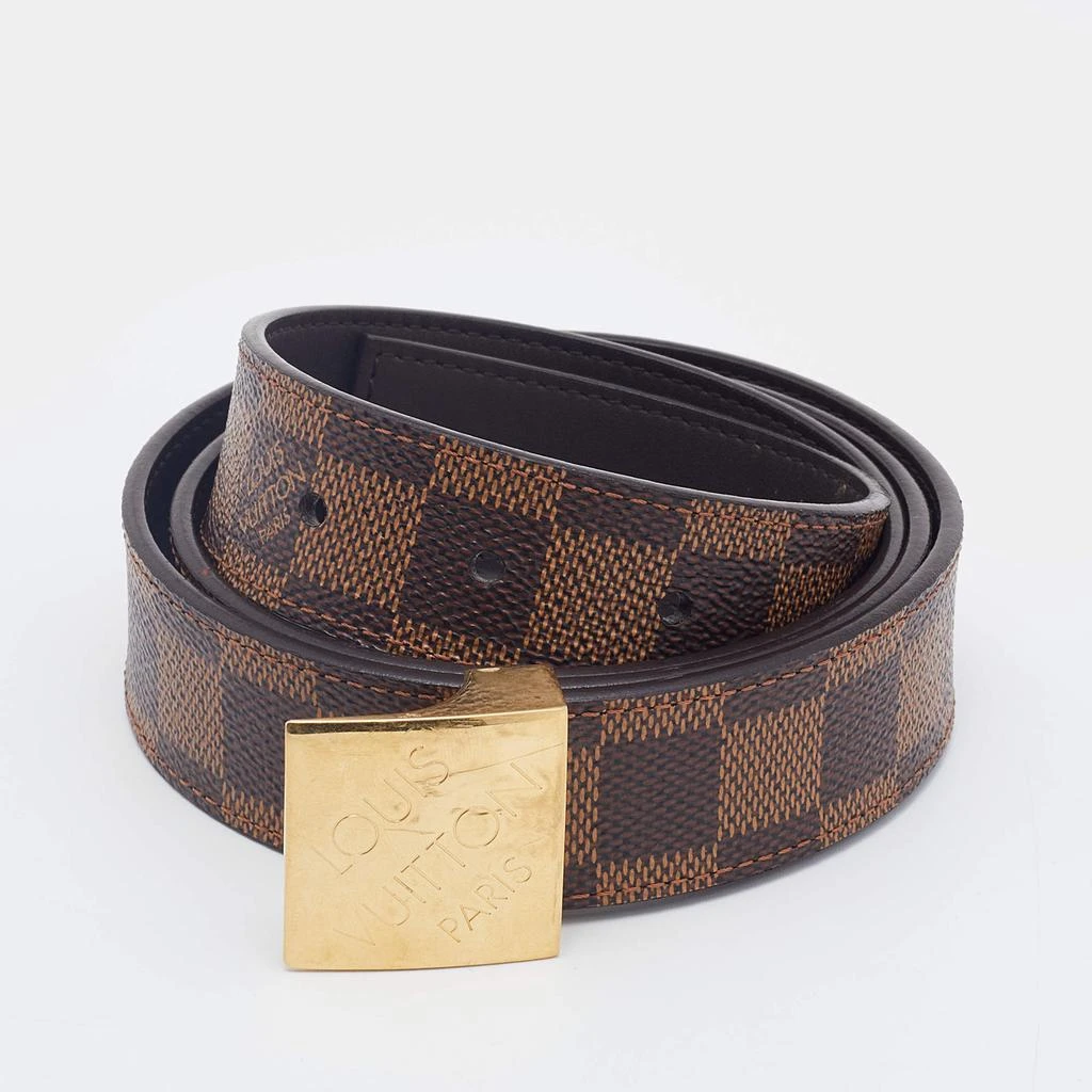 商品[二手商品] Louis Vuitton|Louis Vuitton Brown Coated Canvas Buckle Belt 100CM,价格¥2488,第1张图片