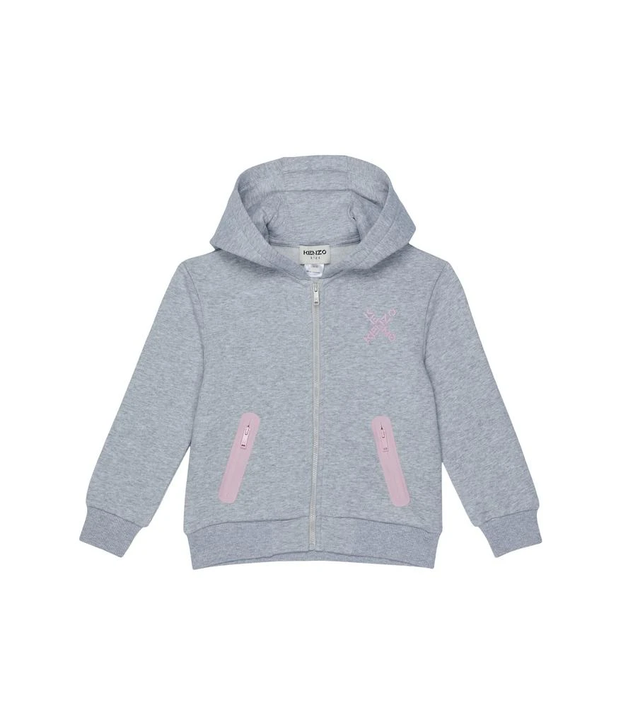 商品Kenzo|Zip-Up Hoodie with Back Cross Logo (Toddler/Little Kids),价格¥454,第1张图片