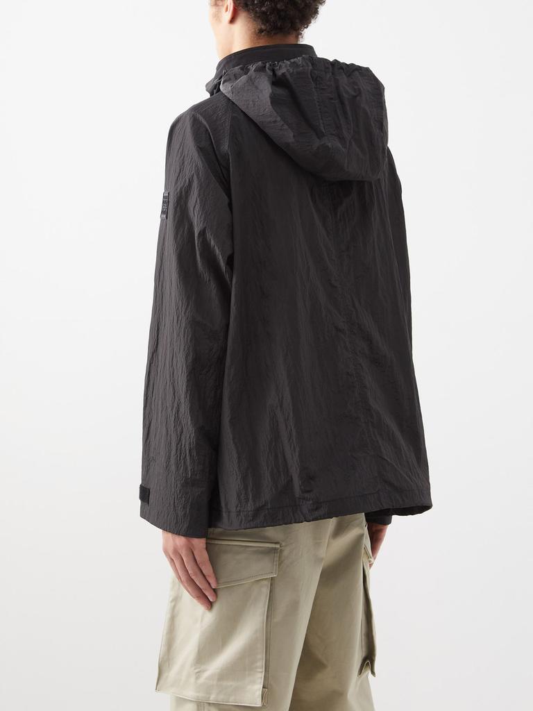 Crinkled-nylon hooded parka jacket商品第5张图片规格展示