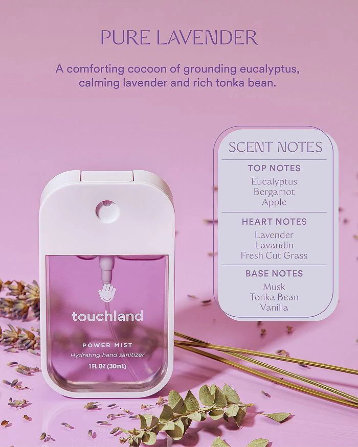 商品Touchland|Power Mist Hydrating Hand Sanitizer 1 oz., Lavender,价格¥75,第5张图片详细描述