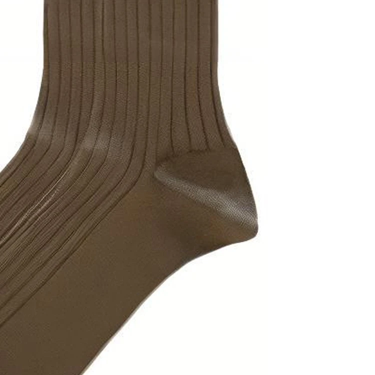 商品[国内直发] Gucci|[预售3天]古驰 纯色运动休闲高筒袜 男款 1双装 棕色,价格¥186,第5张图片详细描述