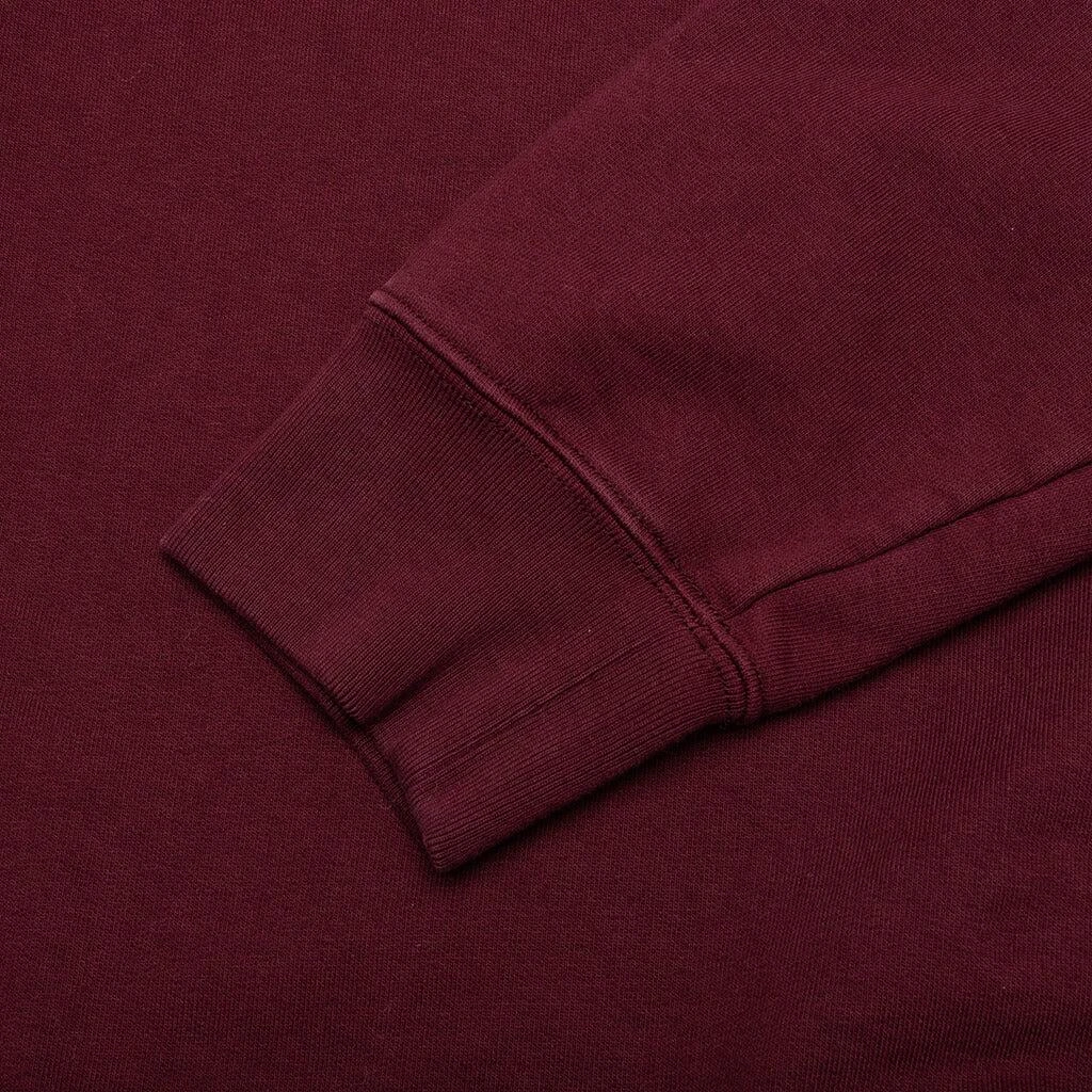 商品MAISON MARGIELA|Logo-Embroidered Long-Sleeved Hoodie - Burgundy,价格¥4062,第4张图片详细描述