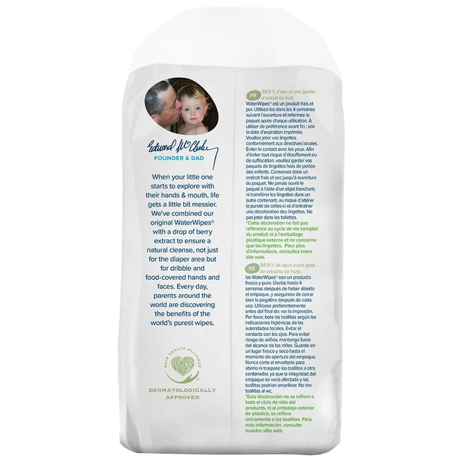 商品WaterWipes|Plastic-Free Textured Clean Wipes, Unscented & Hypoallergenic for Sensitive Skin,价格¥126,第2张图片详细描述