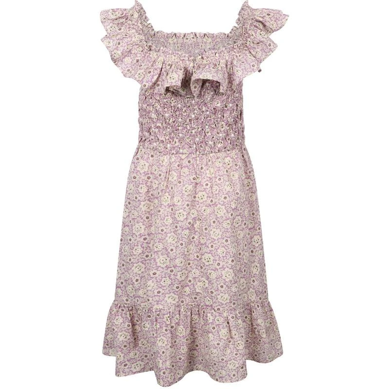 商品Sea|Floral print ruffled long dress in lilac,价格¥1283,第2张图片详细描述