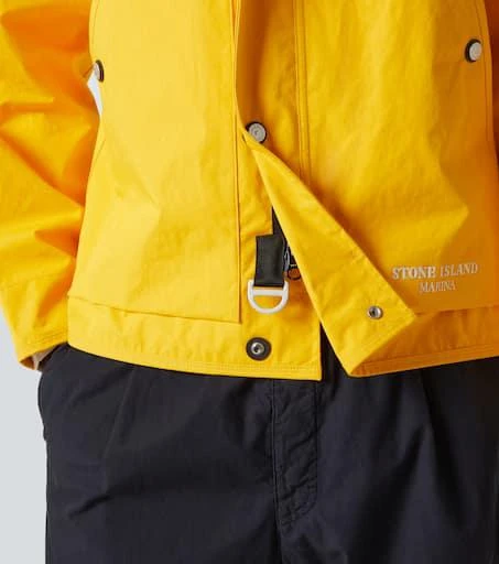 商品Stone Island|Logo层压棉质府绸雨衣,价格¥8098,第5张图片详细描述