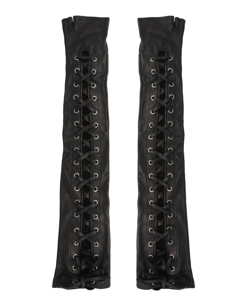 商品Gucci|Corset Lacing Fingerless Gloves,价格¥2619,第1张图片