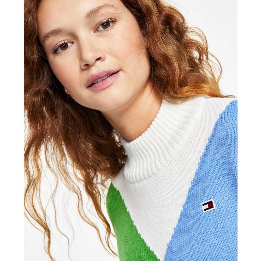 商品Tommy Hilfiger|Women's Diamond-Print Mock-Neck Sweater,价格¥595,第4张图片详细描述