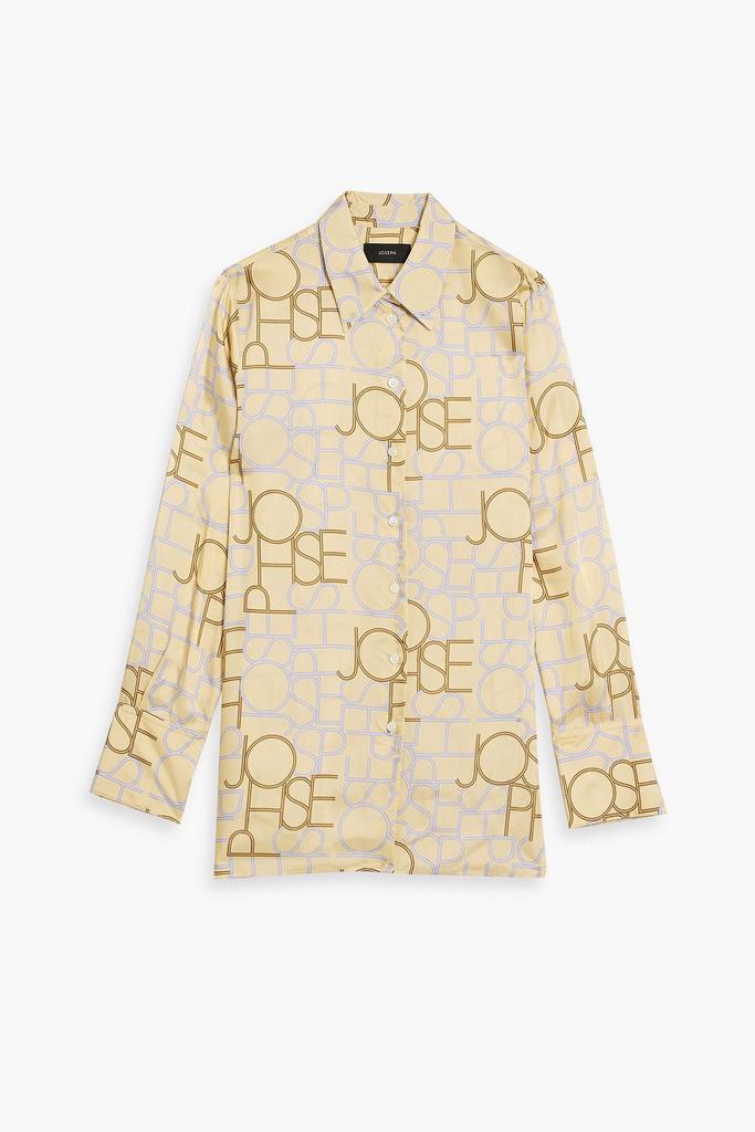 JOSEPH | Beatrice logo-print satin-twill shirt 661.55元 商品图片