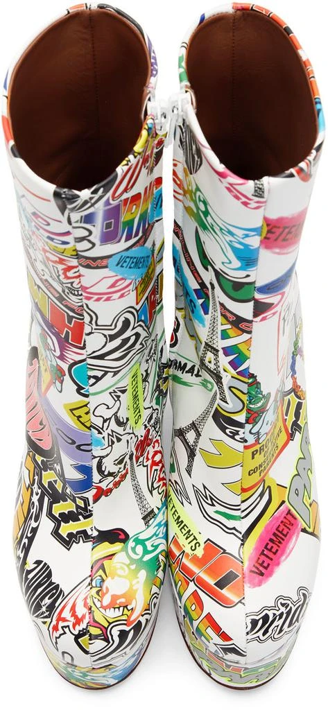 商品Vetements|White Sticker Platform Boots,价格¥3587,第5张图片详细描述