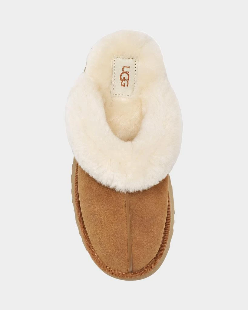 商品UGG|Disquette Suede & Shearling Platform Slippers,价格¥861,第4张图片详细描述