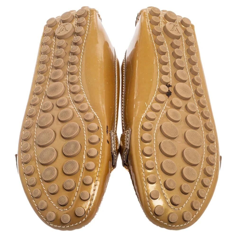 Louis Vuitton Olive Green Patent Leather Logo Loafers Size 36 商品
