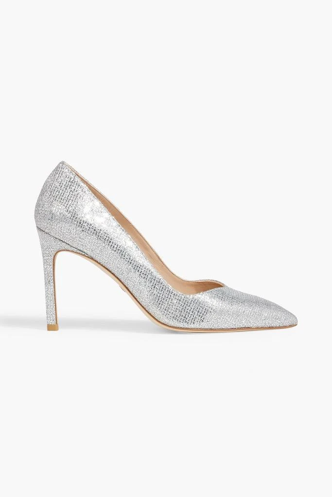 商品Stuart Weitzman|Anny glittered woven pumps,价格¥1120,第1张图片