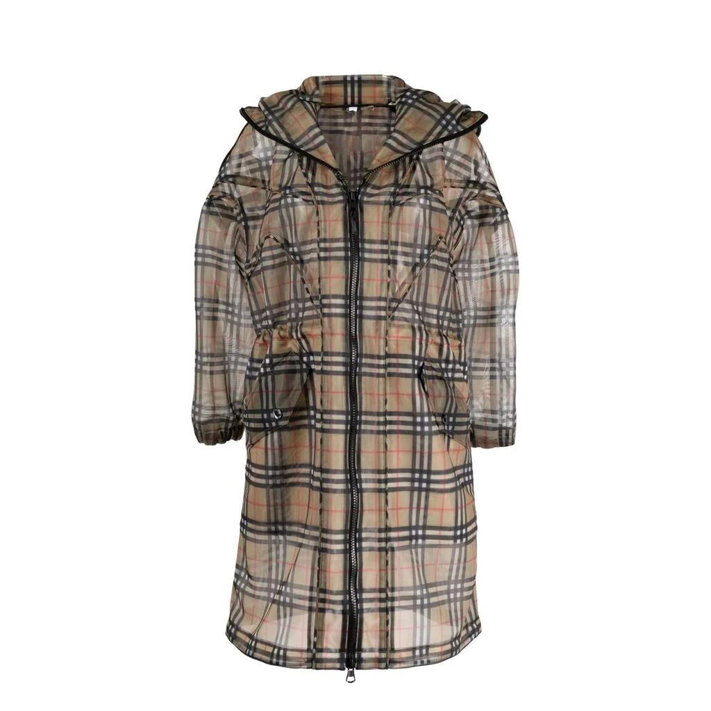 商品Burberry|Burberry Vintage Check Mesh Parka Coat,价格¥8688,第1张图片