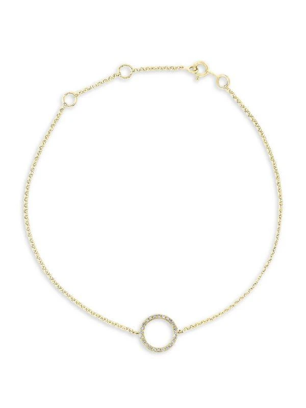 商品Effy|14K Yellow Gold & Diamond Bracelet,价格¥3015,第1张图片