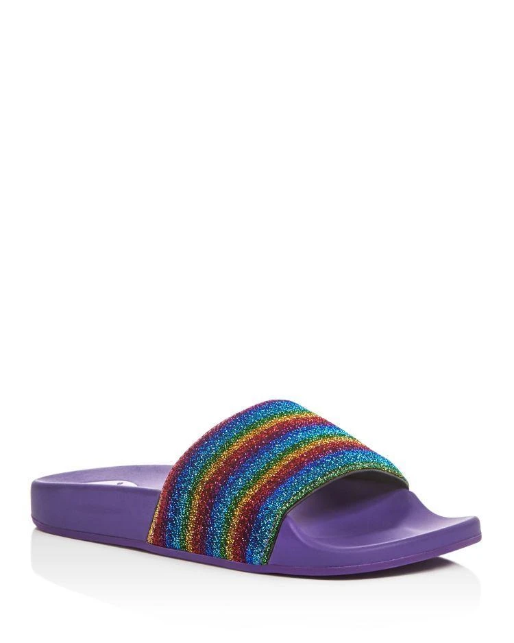 商品Marc Jacobs|Women's Cooper Rainbow Glitter Pool Slides,价格¥898,第1张图片