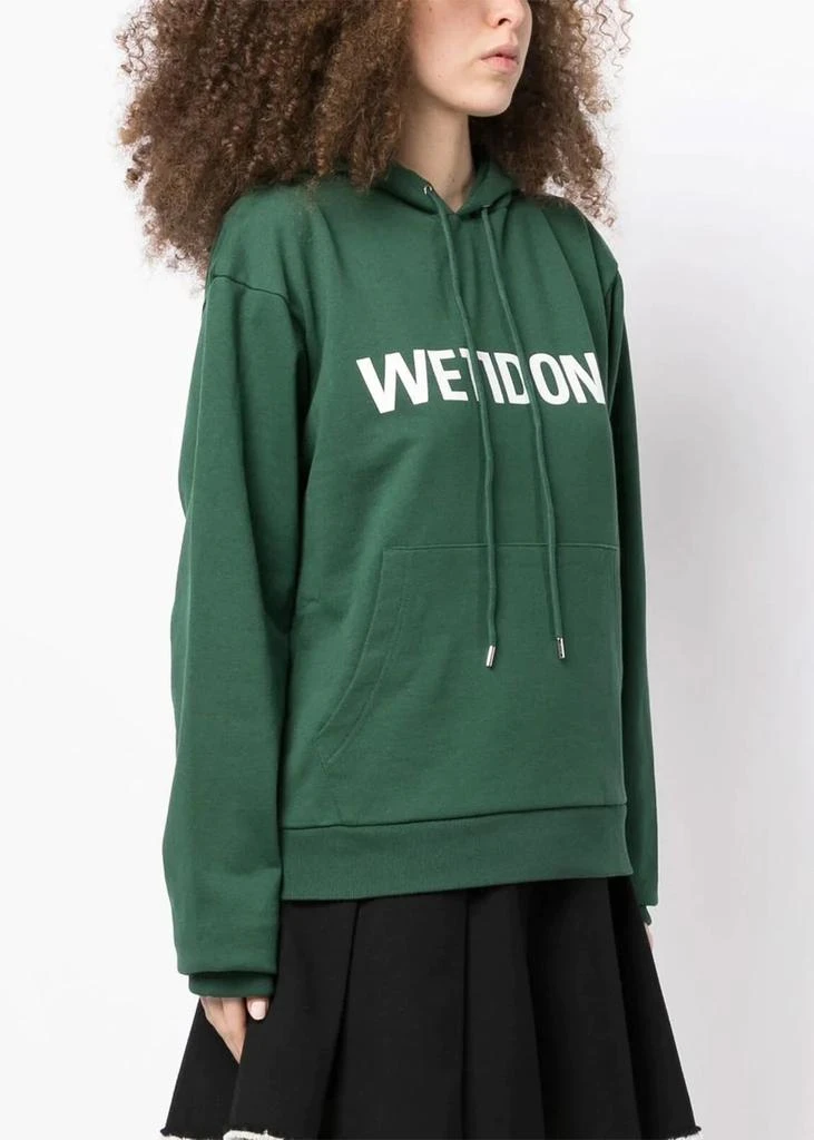 商品We11done|We11done Green Logo-Print Drawstring Hoodie,价格¥1285,第3张图片详细描述