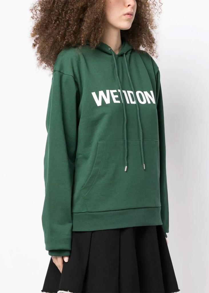 商品We11done|We11done Green Logo-Print Drawstring Hoodie,价格¥1182,第5张图片详细描述