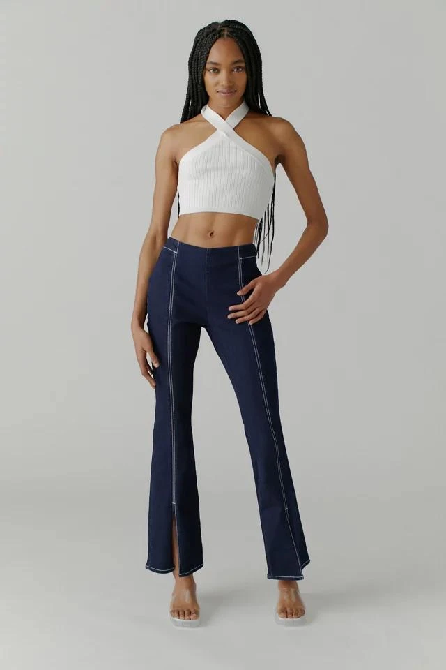 商品BDG|BDG Ariana Split Hem Flare Jean - Dark Wash,价格¥75,第1张图片