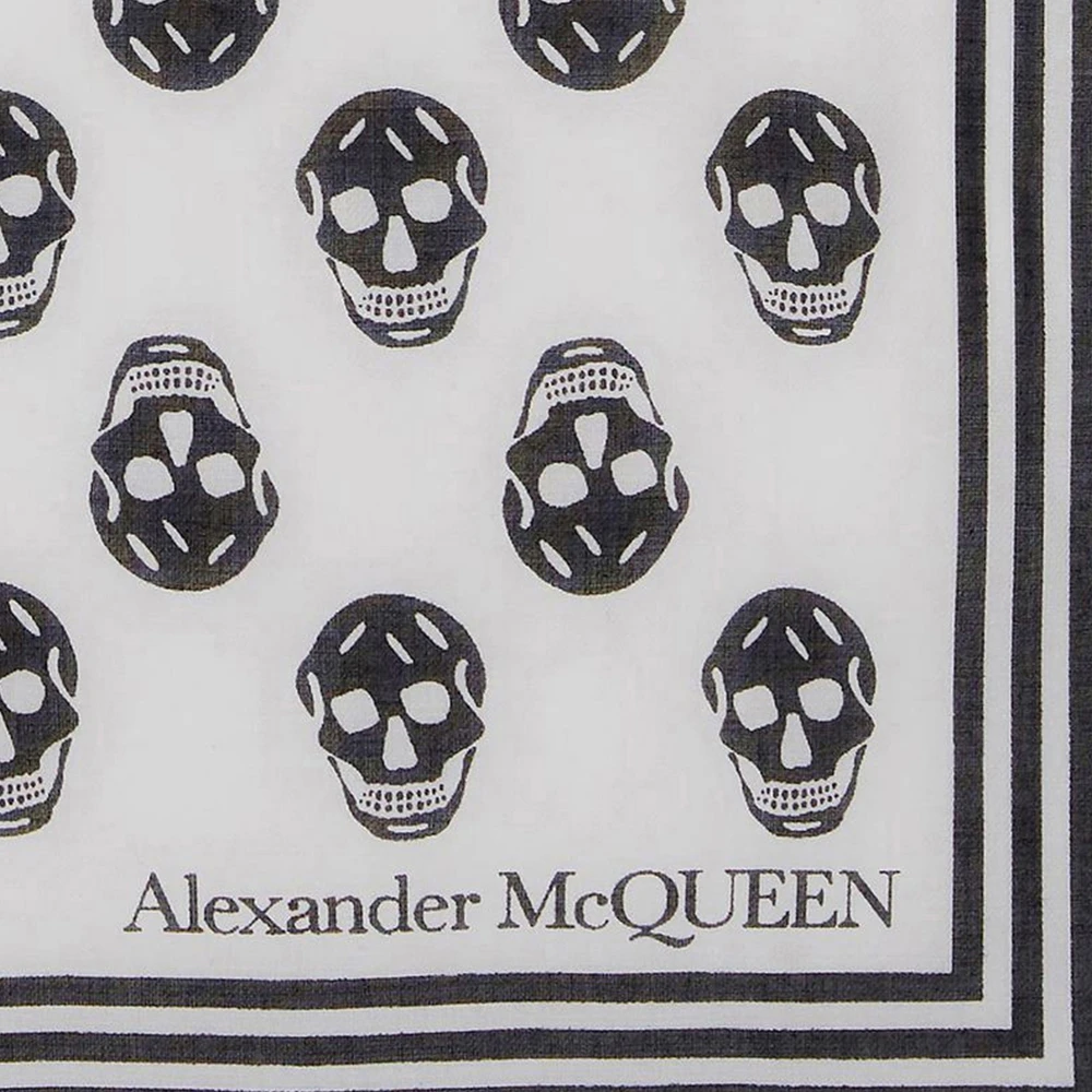 ALEXANDER MCQUEEN 白色女士丝巾 590934-3418Q-9260 商品