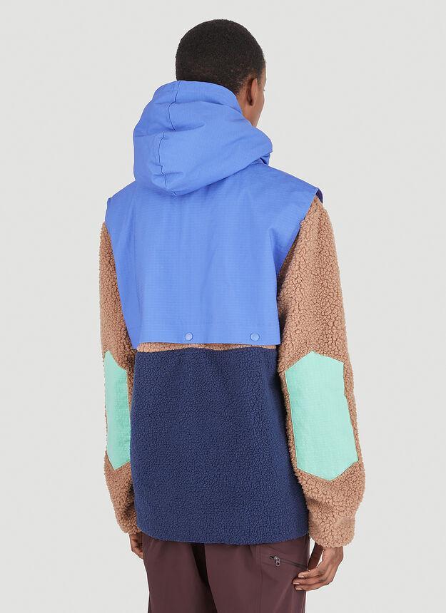 商品Fila|Borg Hybrid Hooded Sweatshirt in Brown,价格¥516,第5张图片详细描述